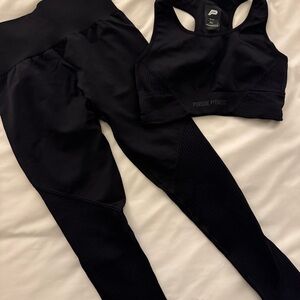 Black Pursue Fitness Activewear Set